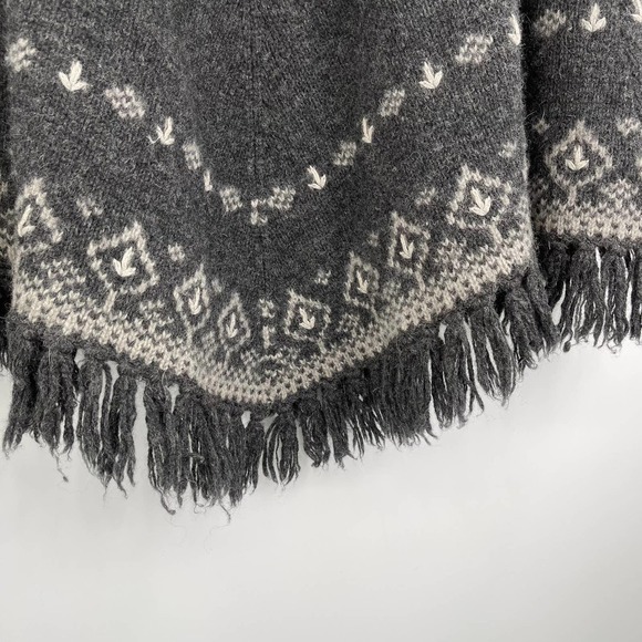 American Eagle shetland wool poncho hooded - Picture 7 of 9